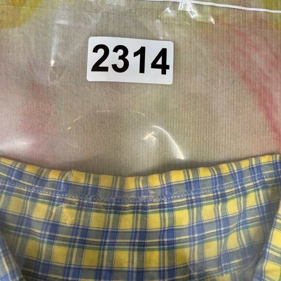 Ralph Lauren Blake Mens Size L Yellow & Blue Plaid Button-Down Shirt Long Sleeve - Picture 8 of 8